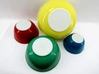 Vintage Lot of 4 Pyrex Primary Colors Nesting Mixing  Bowls  401, 402, 403, 404