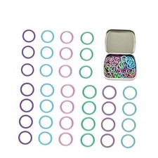 50Pcs Round Metal Stitch Markers,Metal Colorful Crochet Stitch Orbicular-50pcs