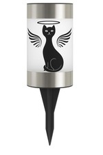 Solar Cat Memorial Garden Light, Outdoor Pet Remembrance Keepsake with Angel ...