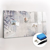 Magnettafel Esg Glas Mit Marker Schwamm Neodym Magneten Palmenblatt 120X60 Cm