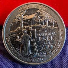 🔥2020 W WEIR FARM CONNECTICUT WEST POINT MINT QUARTER V75 PRIVY CIRCULATED🔥🔥