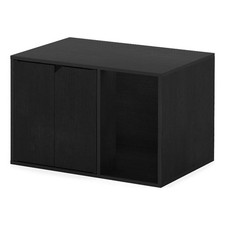 Maklaine Contemporary Small Litter Box Enclosure in Americano