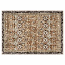 Uimoso Large Area Rug 9 x 12 ft Anti-Skid Indoor Floor Mat Vintage Brown Green