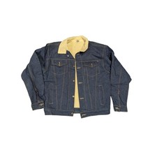 Vintage 1988 Shear Huaches Denim Trucker Jacket Sherpa Lined Western