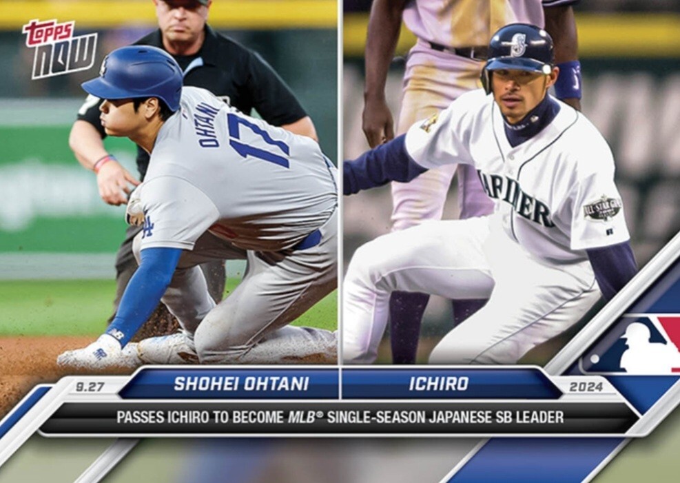 2024 MLB Topps NOW 768 SHOHEI OHTANI 57TH SB PASSES ICHIRO SUZUKI LA DODGERS
