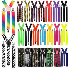 Men / Ladies Plain  Trousers Braces Adjustable 25mm Width