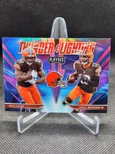 2021 Panini Playoff TL-12 Nick Chubb Odell Beckham Thunder and Lightning Prizm