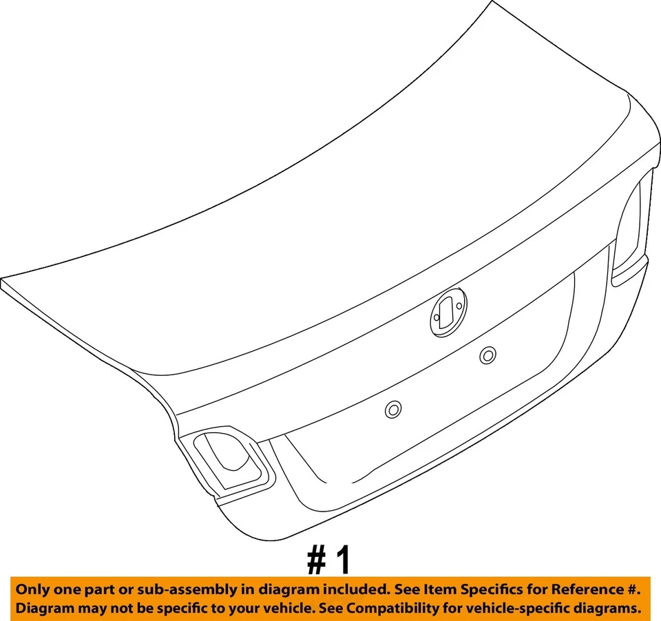 Used Deck Lid fits: 2009 Bmw 335I Conv from 7/09 without lock cylinder w/satelli Foto 4 de 4