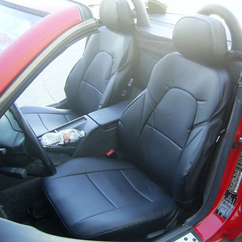 for MERCEDES BENZ CLK 2002-2009 IGGEE S.LEATHER CUSTOM MADE FIT SEAT COVERS - Image 2 of 4