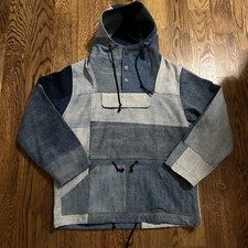 Mnml denim patchwork pullover
