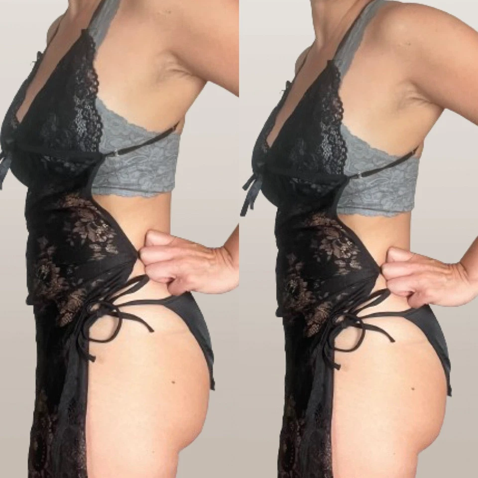 Sexy Lingerie Women Maid Role Play Fancy Dress Apron Uniform Cosplay Costume Set - Image 2 of 3