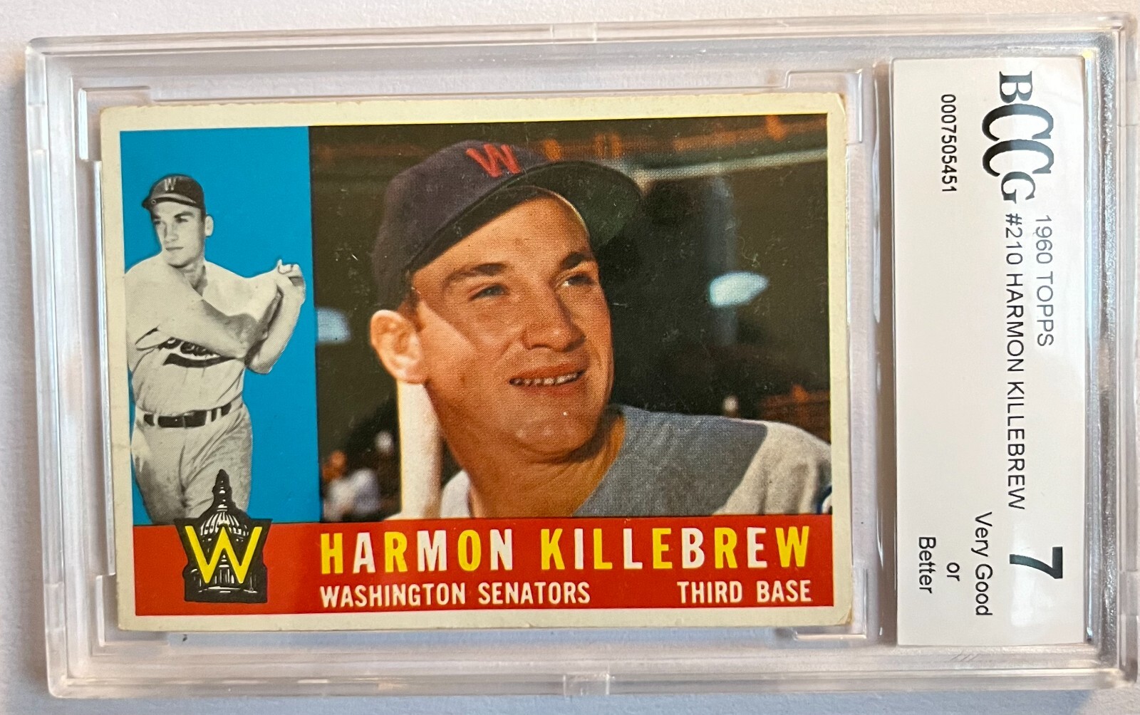 1960 Topps - #210 Harmon Killebrew PSA 7