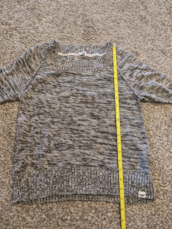 Suéter Pullover Roxy Juvenil Niña Gris Talla XL Manga 1/2.  5d Foto 4 de 4