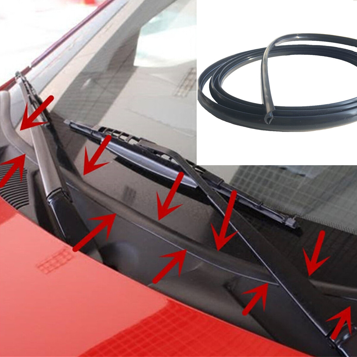 Car Anti-Ageing Seal Strip Front Windshield Panel Trim Moulding Rubber Sealing