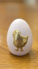 3 Decorative Pink Gold Chick Chicken Egg Bowl Vase Basket Filler Decor Easter
