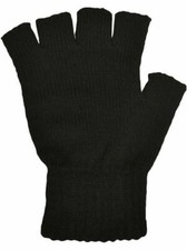 1 Pair Mens Thermal Fingerless Gloves Winter Warm Insulated Extra Mitts Knitted