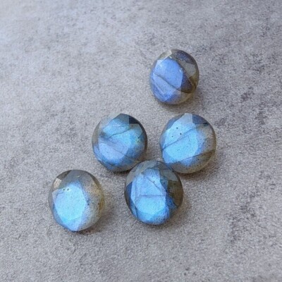 Natural Labradorite Round Shape Faceted Cut Calibrated Loose Gemstone 6mm-15mm