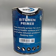 Bond IT Bitubond Range Bitumen Roofing Flashing Primer - Black 5L Tin