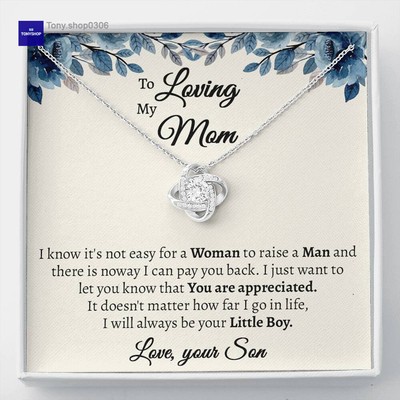 My Loving Mom Necklace, Birthday Gift 