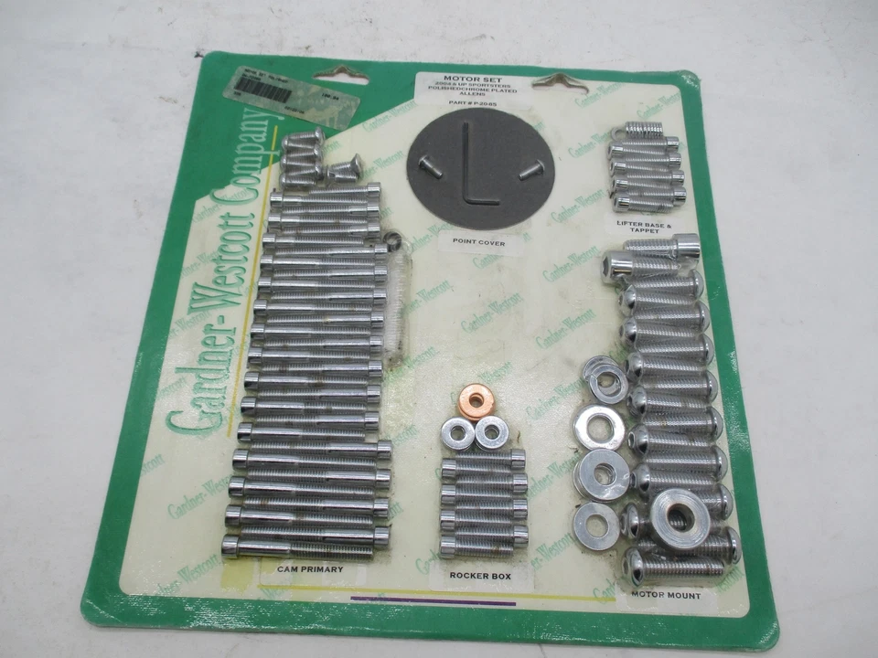 Harley 2000+ Sportsters Gardner Westcott Polished Chrome Motor Set P-20-85 - Image 2 of 4