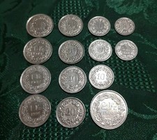 MONETE COIN CONFEDERAZIONE ELVETICA LOTTO DI 14 MONETE SVIZZERE