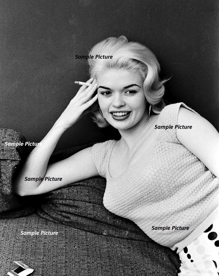 Jayne Mansfield Holding A Cigarette - Photo Semi Glossy (Print)