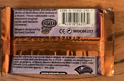 MTG Vintage Magic The Gathering Apocalypse Booster Pack X1 for