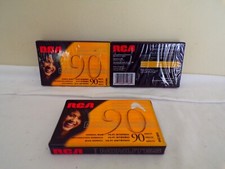 Audio Cassette 90 Minute Tapes, 3 New in Sealed Wrapper Hi-Fi RCA Series