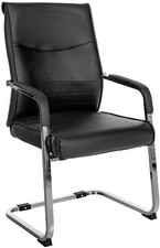 Freischwinger Hobart Stoffbezug Kunstlederbezug Chromgestell Armlehne