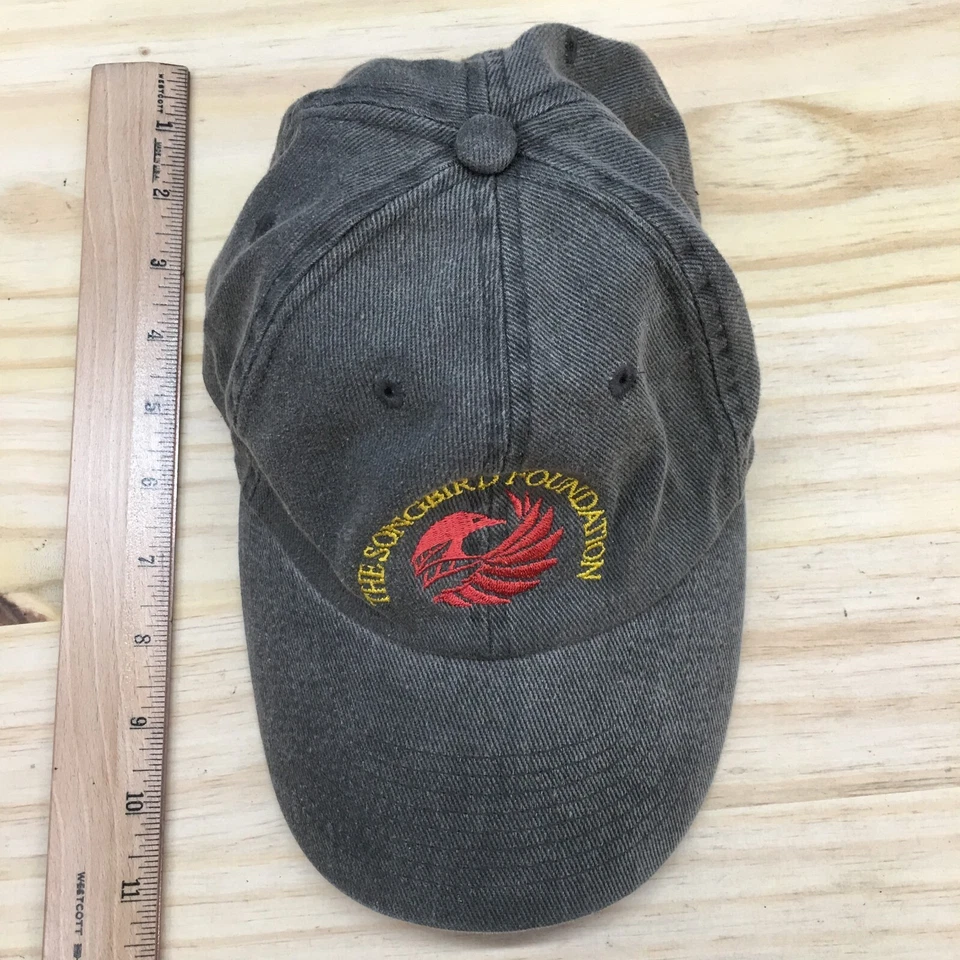 The Songbird Foundation Baseball Cap Hat Mens Gray One Size Cotton Curved Bill - Image 3 of 4