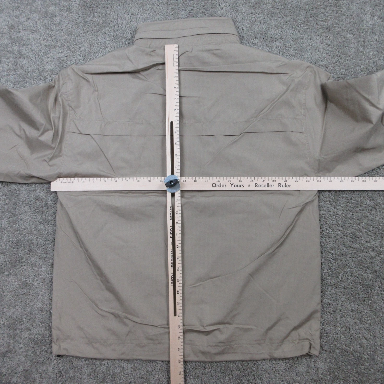 DC Shoe Co Jacket Mens Medium Beige Ripstop Vented Packable Hood Outdoor Vantage - product detail image 8