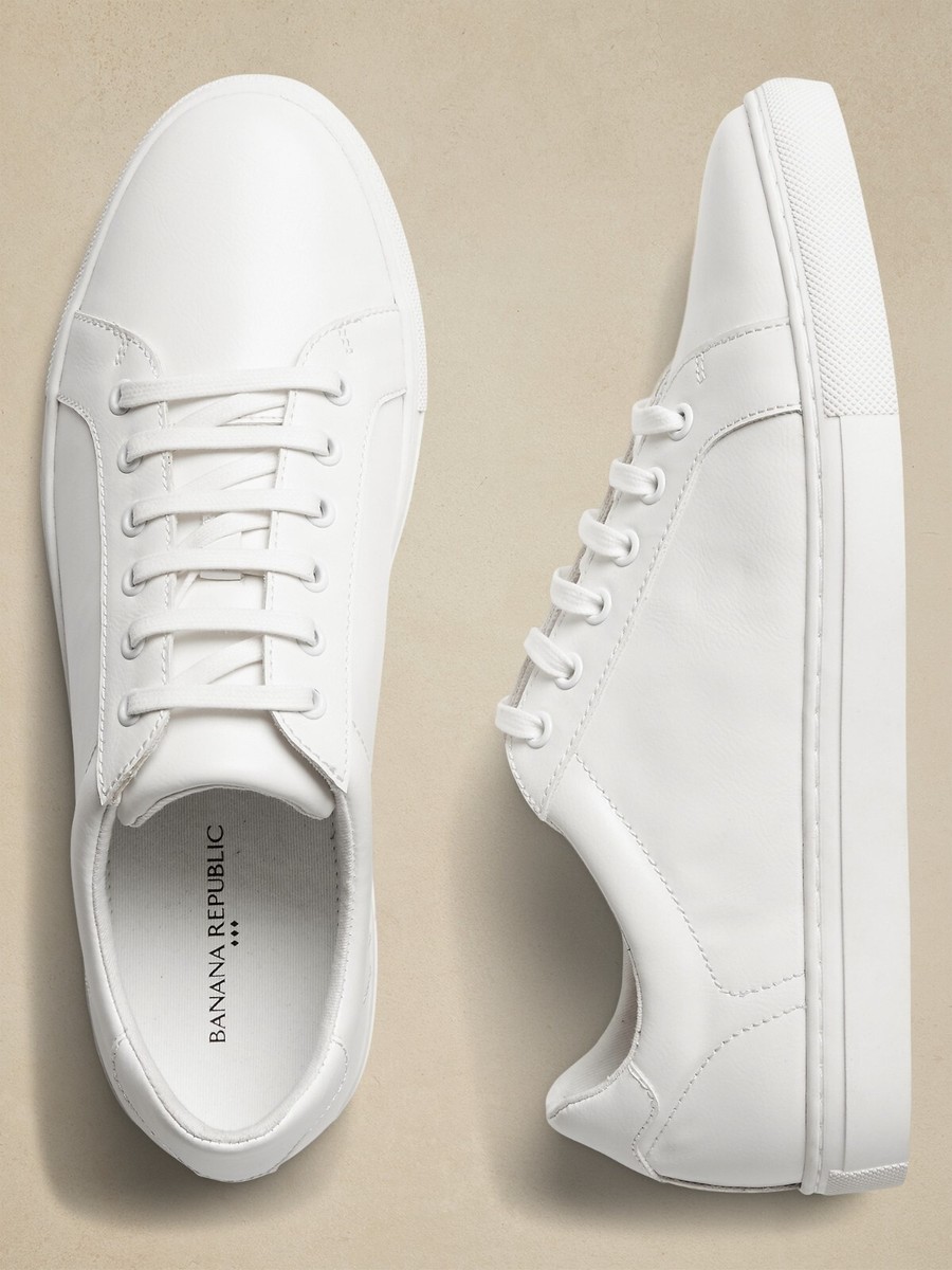 BANANA REPUBLIC - VEGAN LEATHER SNEAKERS 8,9,9.5,10,10.5,11