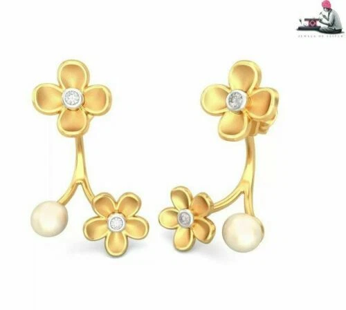 Handgefertigte Ohrringe Echt-Ohrschmuck mit Perle