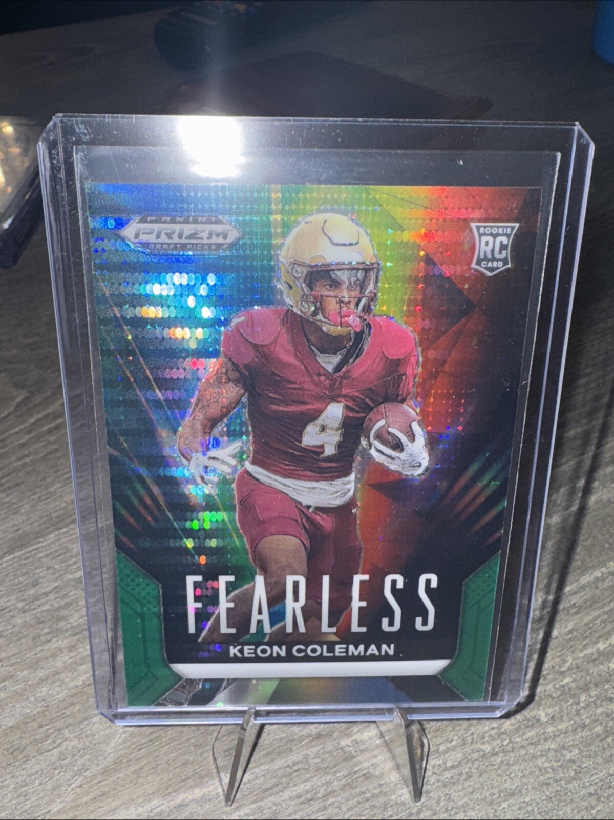 2024 Panini Prizm Draft Picks - Green Pulsar Prizm #120 Keon Coleman /25 (RC)