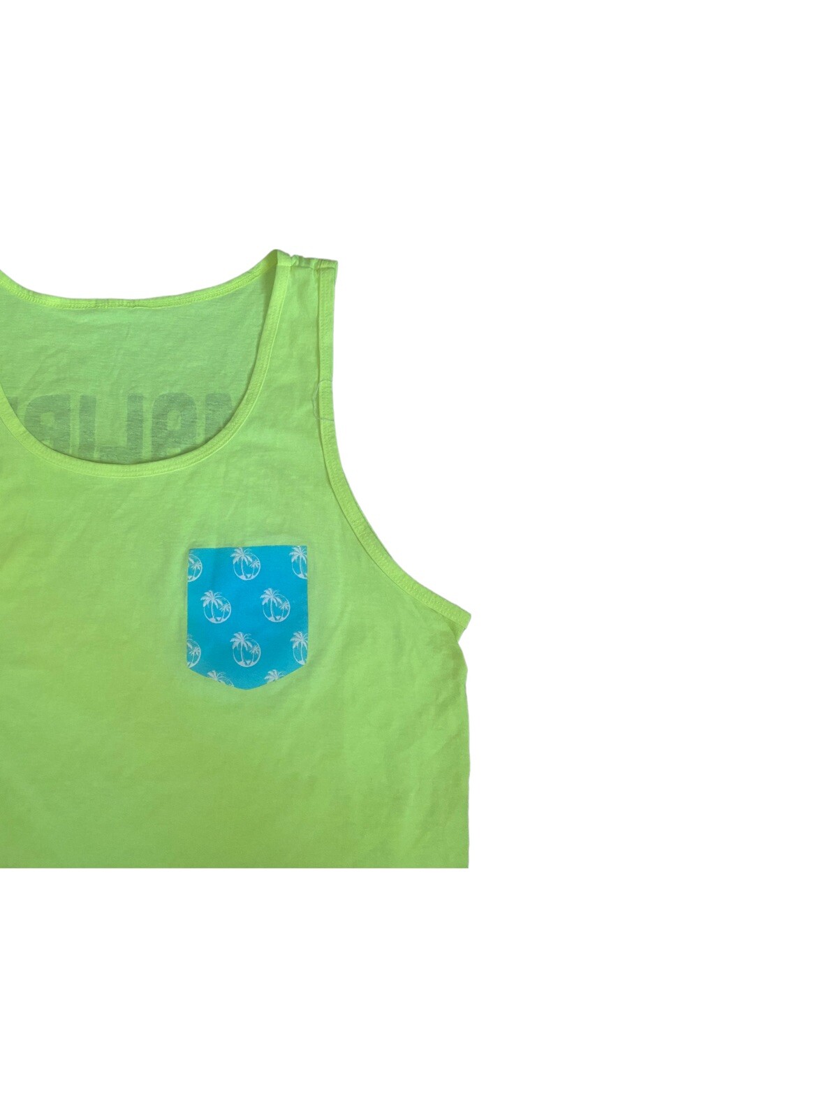 Mens Malibu Neon Yellow Tank Top Size L Large eBay