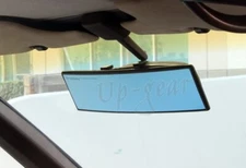 Universal Broadway Convex Interior Clip On Rear View Blue Tint Mirror 300MM Wide