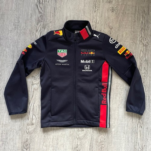 New Puma Red Bull Racing Official Teamline Softshell Jacket Kids Xs 116 5 6 Y Ebay