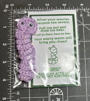 Worry Worm Random Acts of Crochet Kindness Happiness Kindness Smile Joy  Love