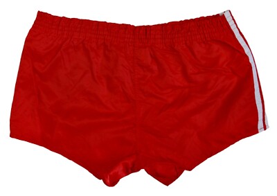 ADIDAS VINTAGE 1980'S RED FOOTBALL SHORTS JERSEY SIZE L(36) ADULT