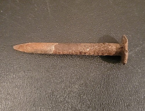 WWII-Era Railroad Nail Dated 1940 - Picture 2 of 3