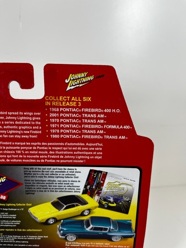 Johnny Lightning Firebird R3 #94 1968 Pontiac Firebird 400 H.O. (Black) - Picture 9 of 13