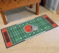 Cleveland Browns Football Field Runner Mat - 72"x30" NFL Licensed Rug Carpet