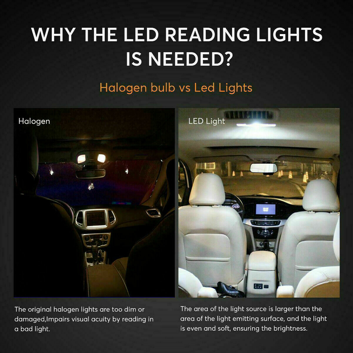20pcs LED Interior Lights Bulbs Kit Car Trunk Dome License Plate Lamps 6000K