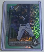 Misael Gonzalez 2022 Bowman Prospects Chrome Aqua Shimmer Refractor /125 #BCP-4