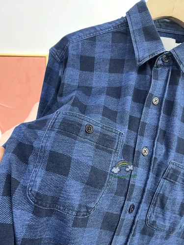 Brandneu Faherty Indigo Buffalo Langarm Strick Jahreszeiten Shirt M L XL - Bild 9 von 15