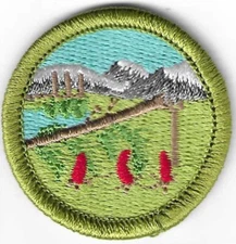 BSA WILDERNESS SURVIVAL MERIT BADGE CURRENT MINT TYPE L SINCE 1910 BACK #1