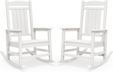 Oversized Outdoor Rocking Chairs Set of 2 Oversized HDPE Porch Rockers Adults