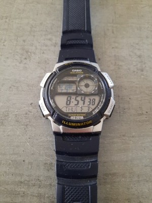Casio AE-1000W-World Time Digital Watch 10 Year Battery 100M WR 10 bar 