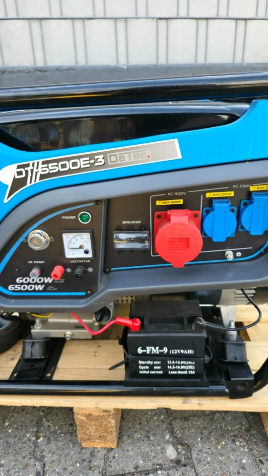 DeTec. Benzin Stromerzeuger 6kW Stromaggregat Generator 230V + 400V B-Ware - Bild 2 von 4