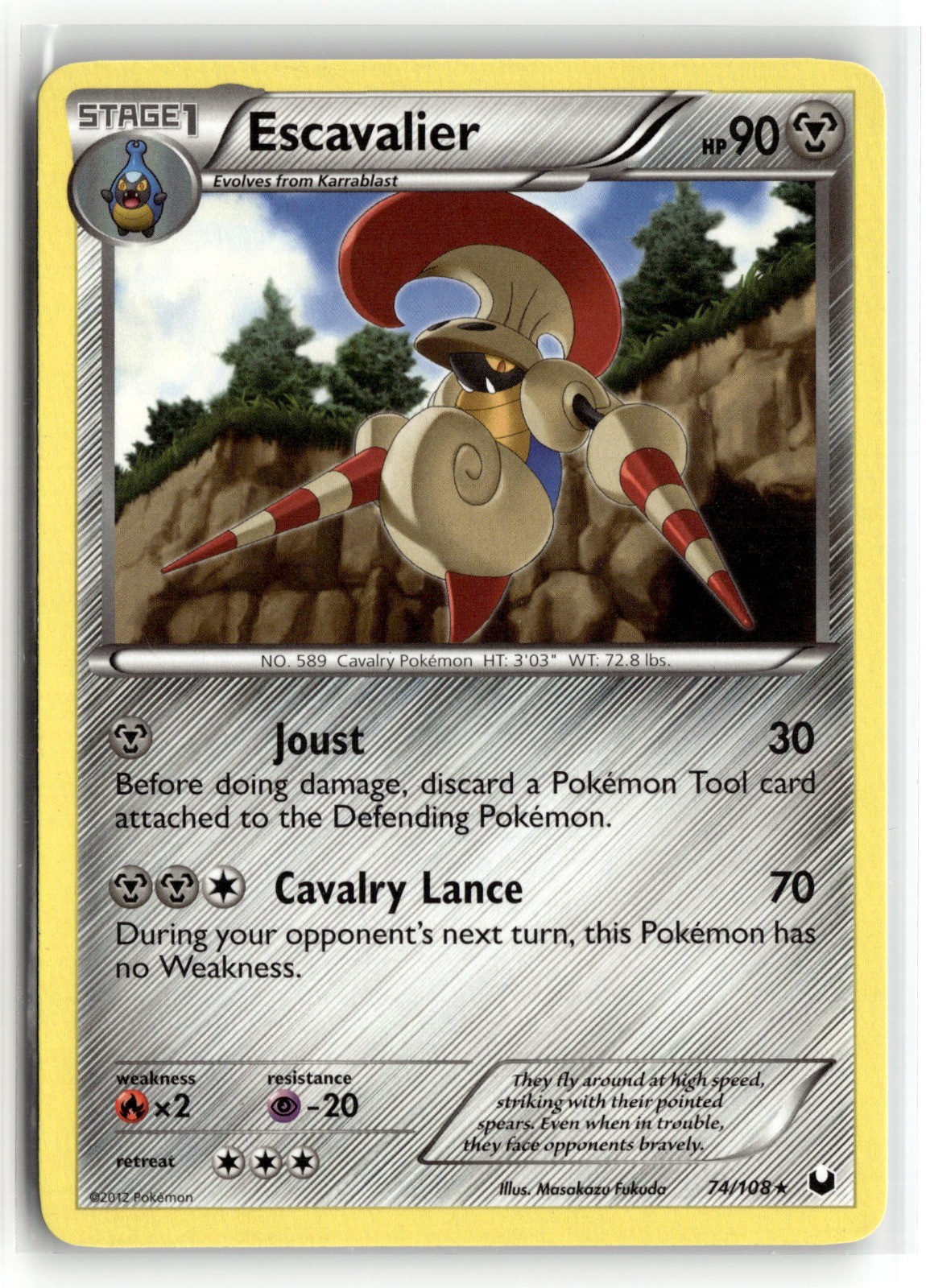 74/108-Escavalier-Rare NM-Dark Explorers (DEX)